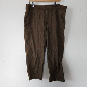 Womens Karen Scott Green  Cotton Cargo Pants XL